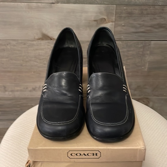 Coach Fiona Calf Navy Size 8.5 - Picture 2 of 7
